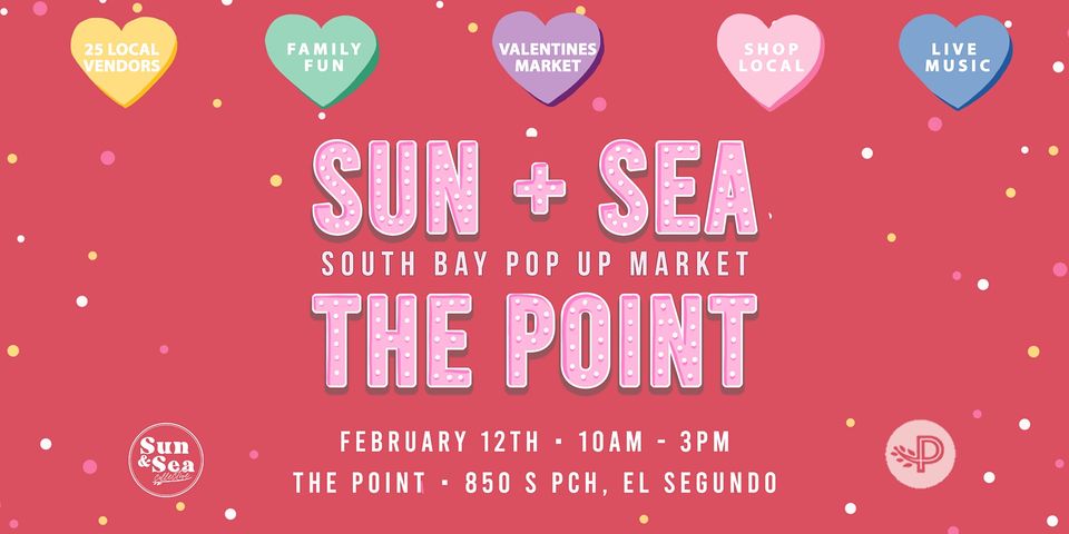 Graphical image containing details on the Sun and Sea pop up market at The Point